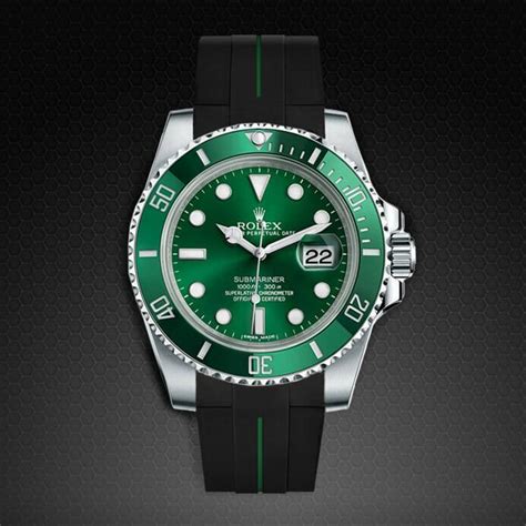 rolex hulk rubber b strap|rolex rubber straps black bay.